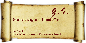 Gerstmayer Ilmár névjegykártya